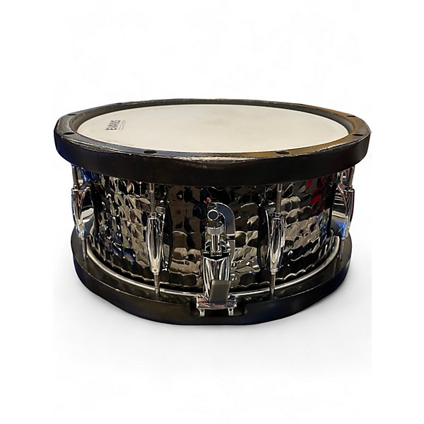 Used Gretsch Drums 14in HAMMERED BLACK STEEL W/ WOOD HOOPS BLACK Drum