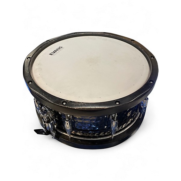 Used Gretsch Drums 14in HAMMERED BLACK STEEL W/ WOOD HOOPS BLACK Drum