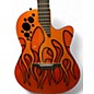 Used Ovation GCXT Orange Flame Acoustic Electric Guitar