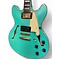 Used 2020 D'Angelico MALANIE FAYE DELUXE DC LE METALLIC SURF GREEN Hollow Body Electric Guitar