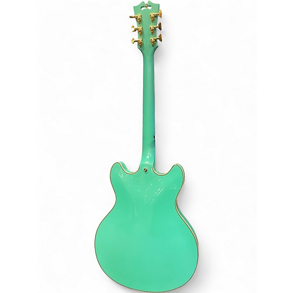 Used 2020 D'Angelico MALANIE FAYE DELUXE DC LE METALLIC SURF GREEN Hollow Body Electric Guitar