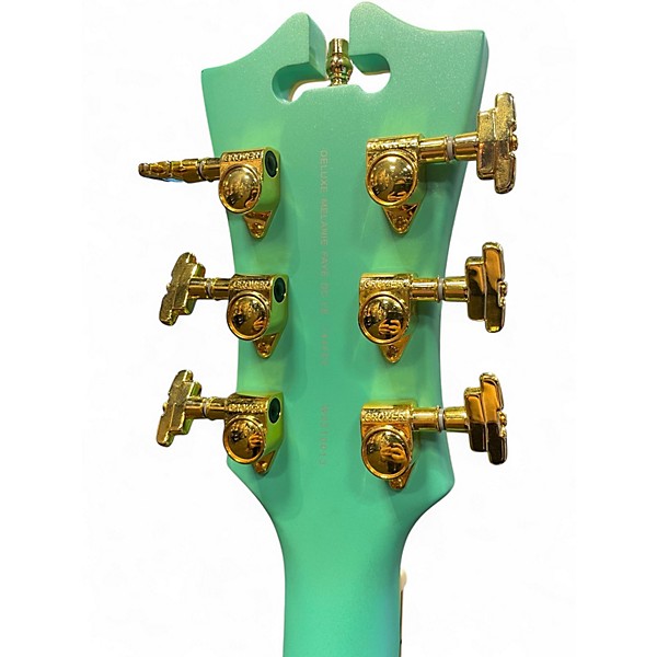 Used 2020 D'Angelico MALANIE FAYE DELUXE DC LE METALLIC SURF GREEN Hollow Body Electric Guitar