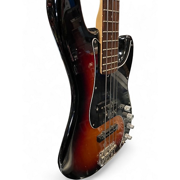 Used Fender American Deluxe Precision Bass 3 Tone Sunburst Electric Bass Guitar