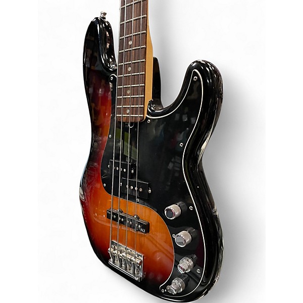 Used Fender American Deluxe Precision Bass 3 Tone Sunburst Electric Bass Guitar