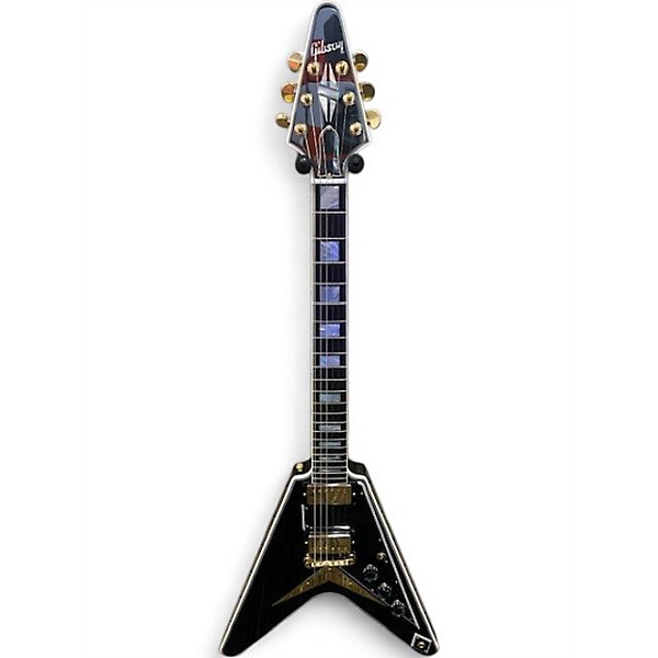 Used Gibson Custom Shop Flying V Black Solid Body Electric Guitar