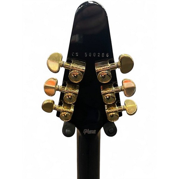 Used Gibson Custom Shop Flying V Black Solid Body Electric Guitar