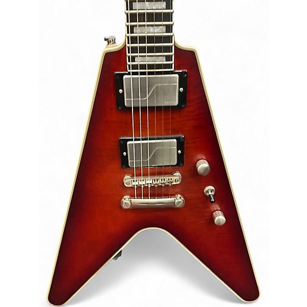 Used Epiphone Flying V Prophecy Bengal Tiger Burst Solid Body Electric Guitar