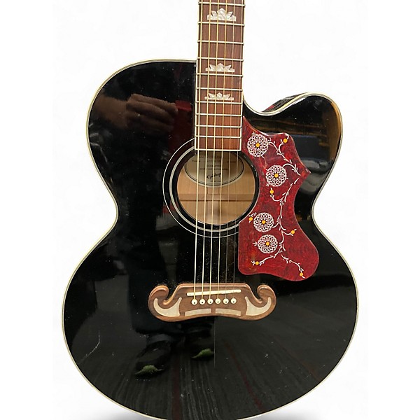 Used Epiphone J-200CE Black Acoustic Electric Guitar