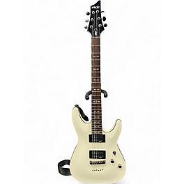 Used Schecter Guitar Research Omen 6 Antique White Solid Body Electric Guitar