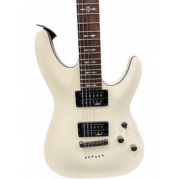 Used Schecter Guitar Research Omen 6 Antique White Solid Body Electric Guitar