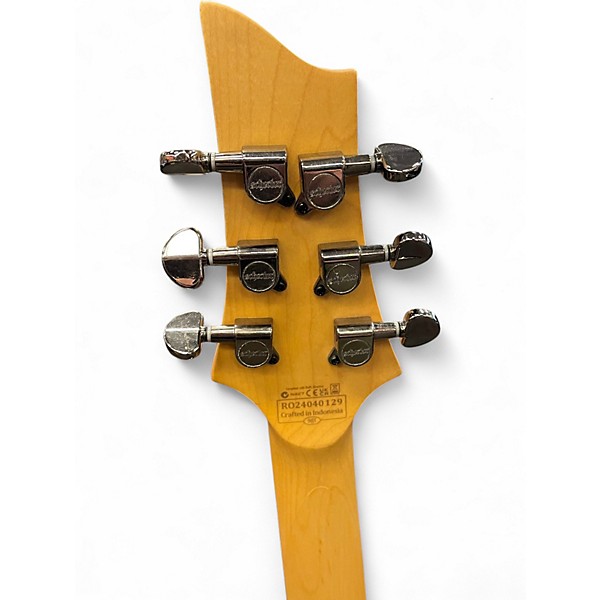 Used Schecter Guitar Research Omen 6 Antique White Solid Body Electric Guitar