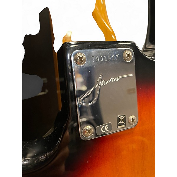 Used Fender Jaco Pastorius Signature Relic Jazz Bass 3 Tone Sunburst Electric Bass Guitar