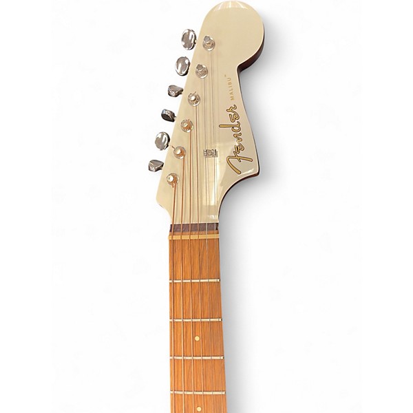 Used Fender MALIBU PLAYER WHITE Acoustic Electric Guitar