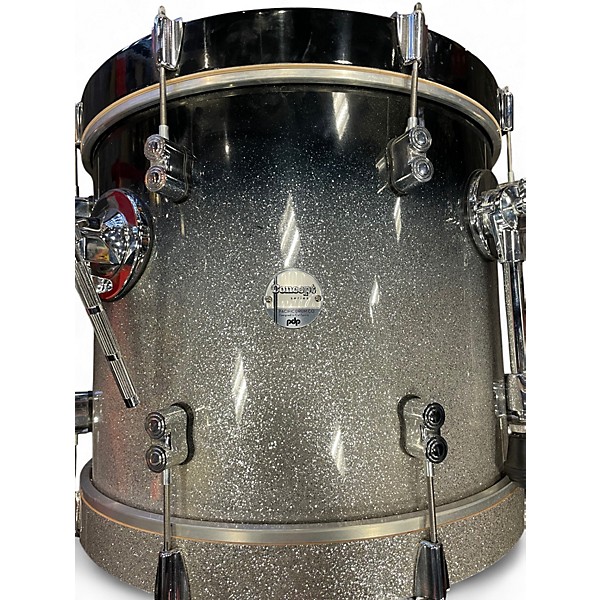 Used PDP by DW 3 Piece Concept Series Silver to Black Fade Drum Kit