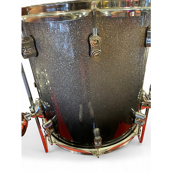 Used PDP by DW 3 Piece Concept Series Silver to Black Fade Drum Kit