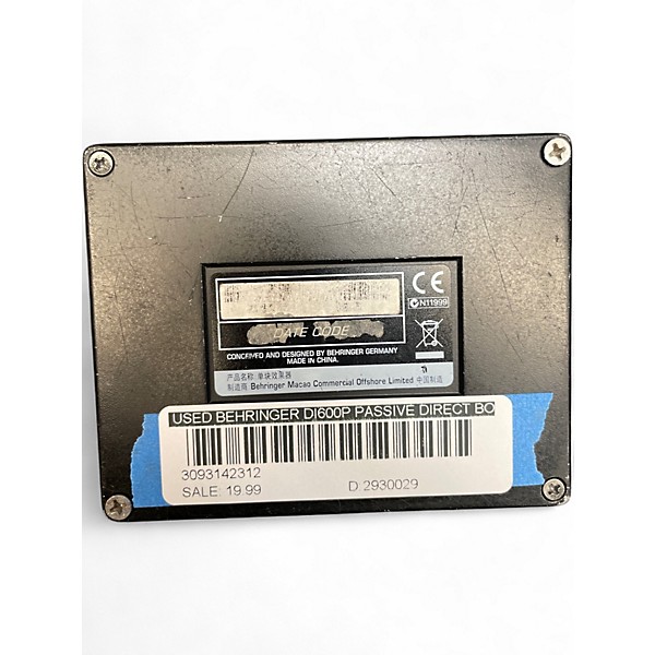 Used Behringer DI600P Passive Direct Box