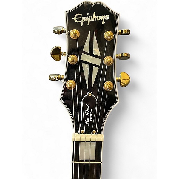Used Epiphone Les Paul Custom Black Solid Body Electric Guitar