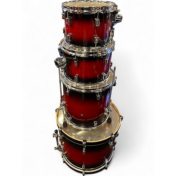 Used Pearl 5 Piece decade maple red Drum Kit
