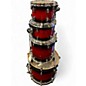 Used Pearl 5 Piece decade maple red Drum Kit