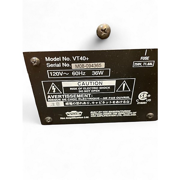 Used VOX VT40Plus Valvetronix 1x10 40W Guitar Combo Amp