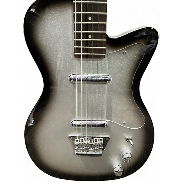 Used Silvertone U1302 Silverburst Solid Body Electric Guitar