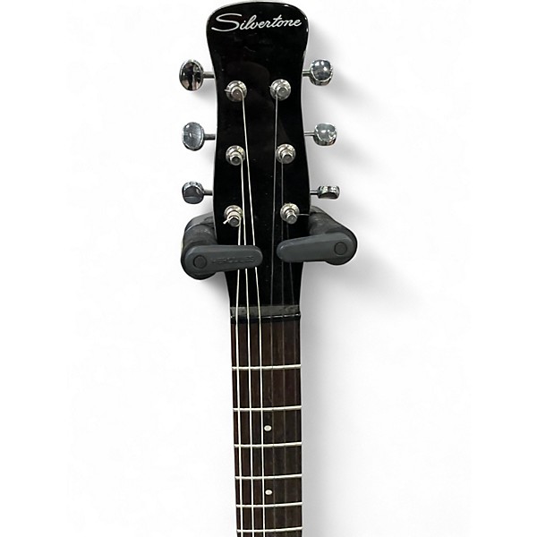 Used Silvertone U1302 Silverburst Solid Body Electric Guitar