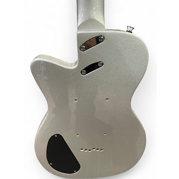 Used Silvertone U1302 Silverburst Solid Body Electric Guitar