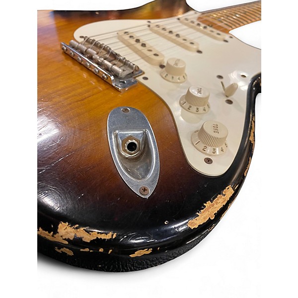 Used Fender 1957 Relic Stratocaster Brown Sunburst Solid Body Electric Guitar