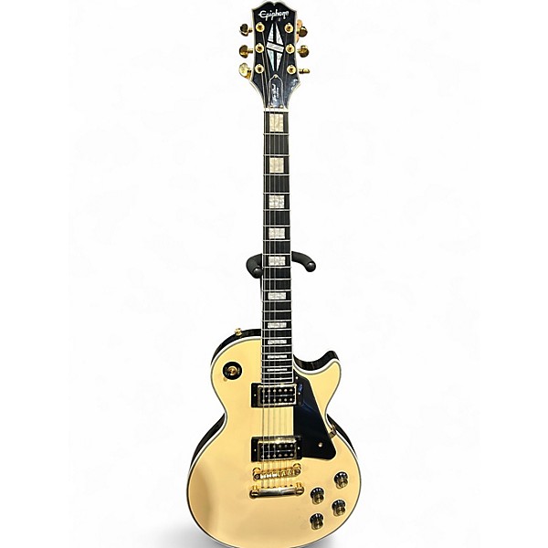 Used Epiphone Les Paul Custom Blackback LIMITED EDITION ANTIQUE WHITE Solid Body Electric Guitar