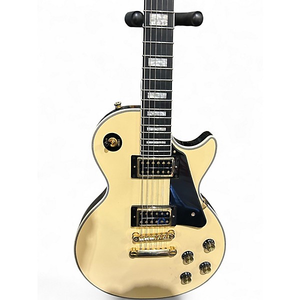 Used Epiphone Les Paul Custom Blackback LIMITED EDITION ANTIQUE WHITE Solid Body Electric Guitar