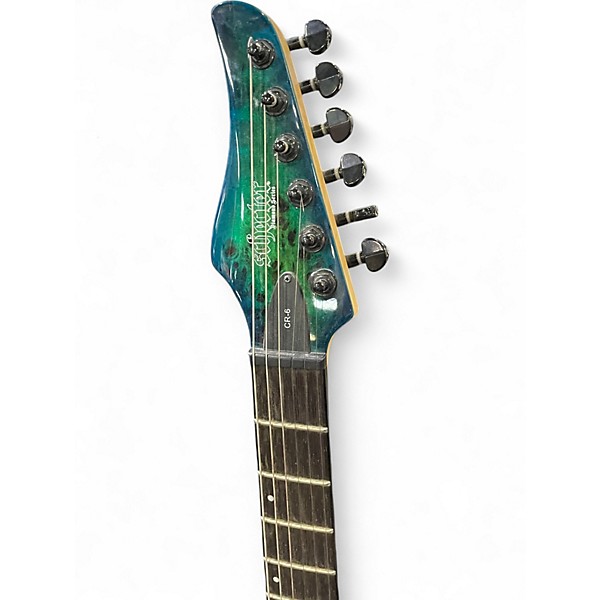 Used Schecter Guitar Research CR-6 GREEN Solid Body Electric Guitar