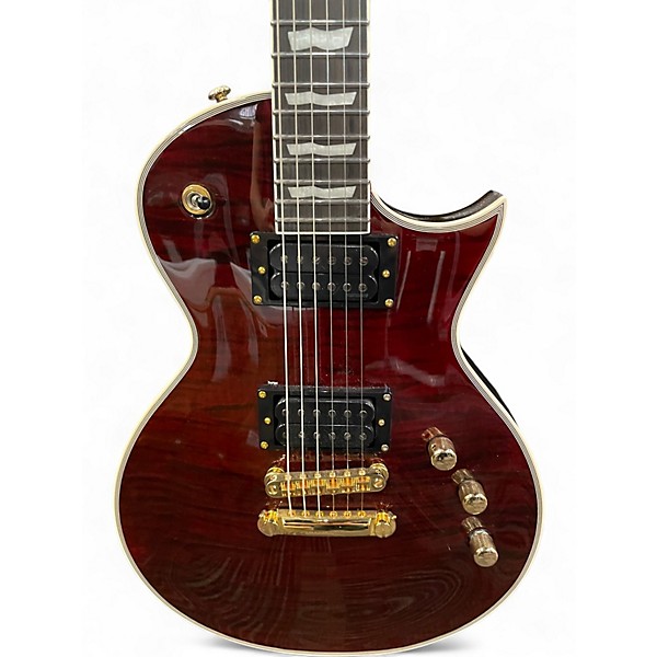 Used ESP LTD EC1000T CTM SEE THROUGH CHERRY Solid Body Electric Guitar