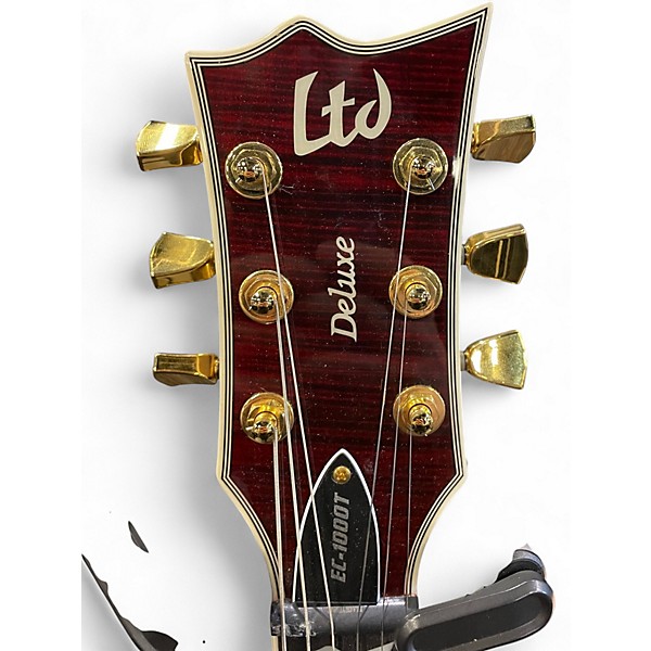 Used ESP LTD EC1000T CTM SEE THROUGH CHERRY Solid Body Electric Guitar