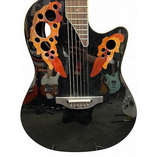 Used Ovation 2778AX-5 Standard Elite Black Acoustic Electric Guitar