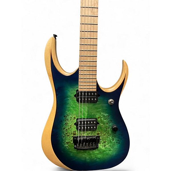 Used Ibanez RGDIX6MPB BLUE GREEN Solid Body Electric Guitar
