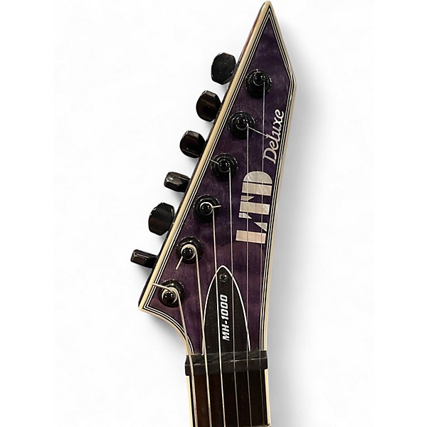 Used ESP LTD MH1000 Purple Solid Body Electric Guitar