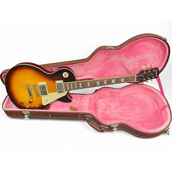 Used Epiphone 1959 Reissue Les Paul Standard 3 Tone Sunburst Solid Body Electric Guitar