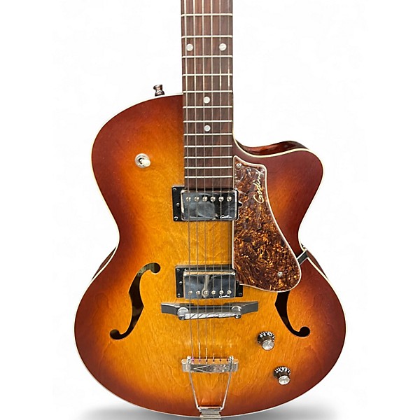 Used Godin 5th Ave CW Kingpin II 2 Color Sunburst Hollow Body Electric Guitar