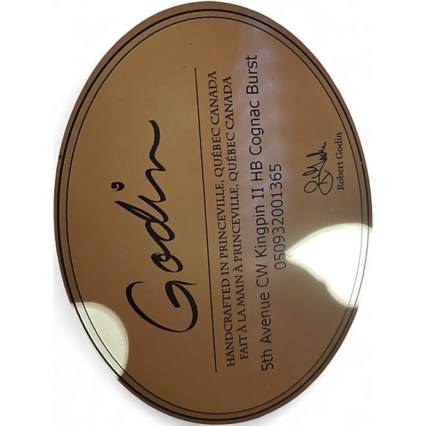 Used Godin 5th Ave CW Kingpin II 2 Color Sunburst Hollow Body Electric Guitar