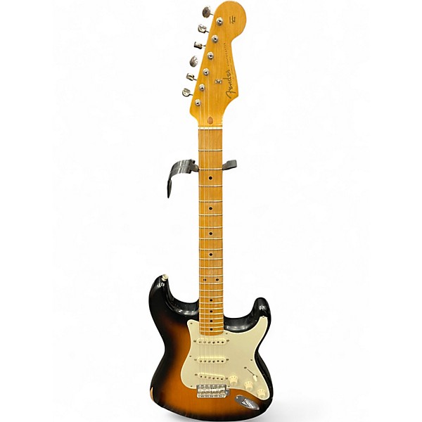 Used Fender Road Worn 1950S Stratocaster 2 Color Sunburst Solid Body Electric Guitar