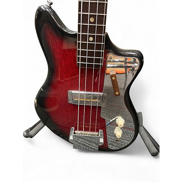 Used Kingston SHORT SCALE RED BURST Electric Bass Guitar