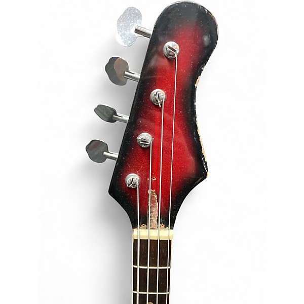 Used Kingston SHORT SCALE RED BURST Electric Bass Guitar