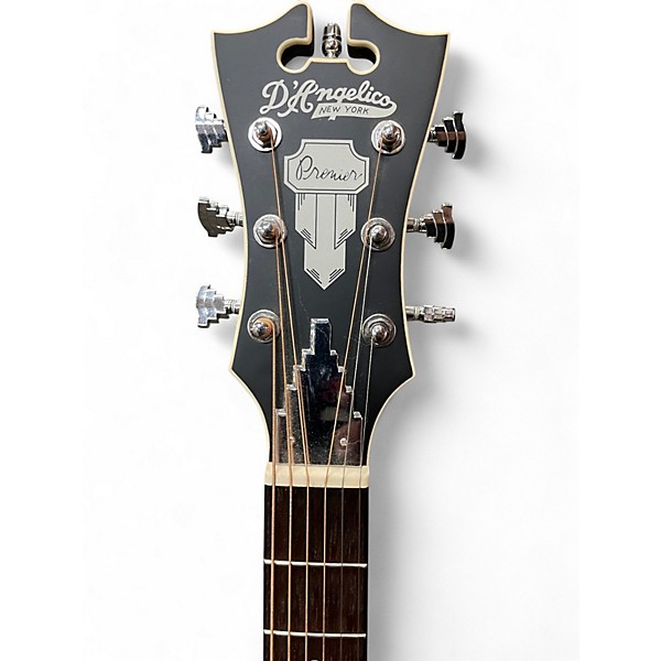 Used D'Angelico Premier Delancey Cutaway Dreadnought Mahogany Acoustic Electric Guitar