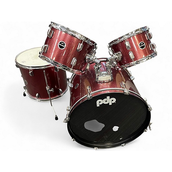 Used PDP by DW 4 Piece ENCORE RUBY SPARKLE Drum Kit