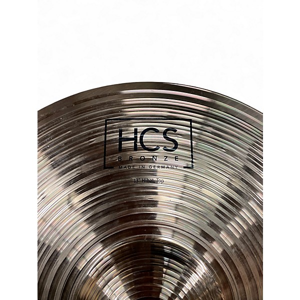 Used MEINL 13in HCS Bronze Hi-Hats Cymbal