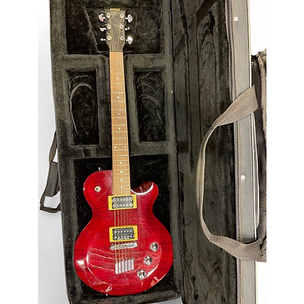 Used 2010s Yamaha AES620 Trans Red Solid Body Electric Guitar