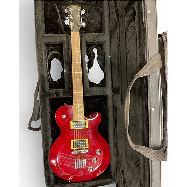 Used 2010s Yamaha AES620 Trans Red Solid Body Electric Guitar