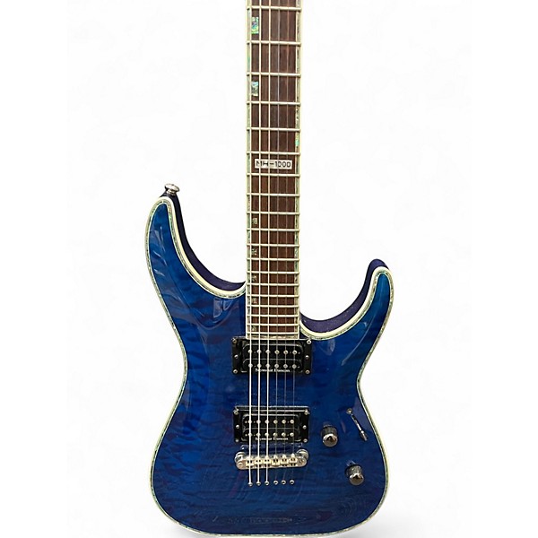 Used ESP LTD MH1000 Trans Blue Solid Body Electric Guitar