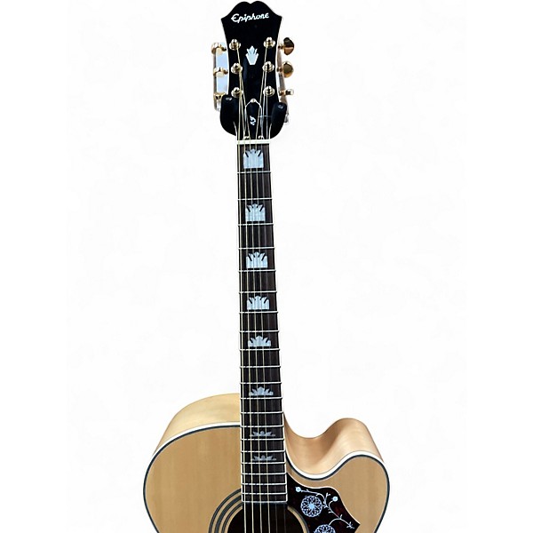 Used Epiphone EJ200CE Natural Acoustic Electric Guitar