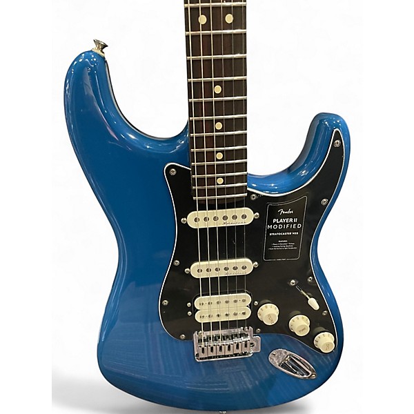 Used Fender PLAYER II MODIFIED STRATOCASTER HHS Electron Blue Metallic Solid Body Electric Guitar